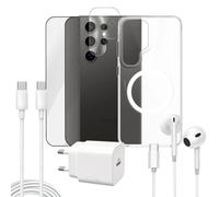 Funda para móvil Apokin Magnética Transparente con accesorios para Galaxy S24 Ultra