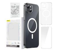 Funda para móvil Baseus ARSJ010602 Magnética Transparente PC con cristal templado para iPhone 13