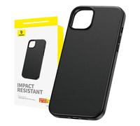 Funda para móvil Baseus Fauxther Cover PU cuero negra para iPhone 15 Pro Max