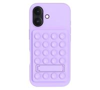 Funda para móvil BigBen Connected Magsafe Silicona Violeta con Pop It y soporte para iPhone 17