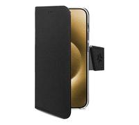 Funda para móvil Celly WALLY Funda cartera Piel sintética Negra con soporte para iPhone 17 Air