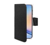 Funda para móvil Celly WALLY1063 cartera piel sintética negra soporte sobremesa para Galaxy A35 5G