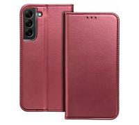 Cool Funda Flip Cover Tipo Libro Liso Borgoña para Samsung Galaxy S24 Ultra