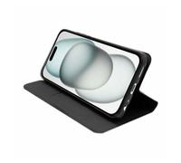 Funda Cool Flip Cover para iPhone 15 Pro Elegance Polipiel Negro