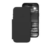 Funda para móvil DBRAMANTE1928 Lynge MS ICON tipo libro piel negra con MagSafe para iPhone 17 Pro Max