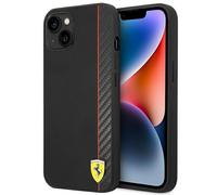 Funda para Móvil Funda IPHONE 14 Plus Ferrari Negro Logo Carbono Óptica