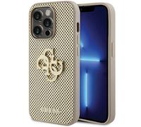 Funda para Móvil Funda IPHONE 15 Pro Guess Brillante Piel Artificial Color Oro