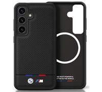 Funda para Móvil Galaxy S25 BMW Piel Artificial Agujereado Negro Magsafe Logo