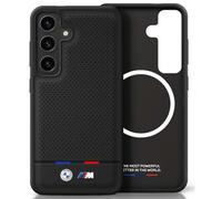 Funda para Móvil Galaxy S25 Plus BMW Imitación Piel Perforado Negro Magsafe Logo
