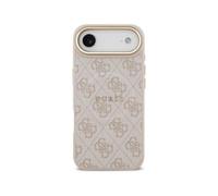 Funda para móvil Guess Air Carcasa Polipiel Rosa con Magsafe y Logo Clásico para iPhone