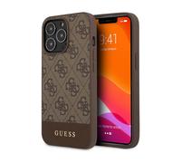 Funda para móvil Guess GUHCP13XG4GLBR 4G Stripe Collection Marrón - iPhone 13 Pro Max