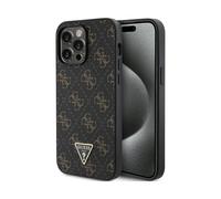 Funda para móvil Guess GUHCP15XPG4GPK 4G Triangle Metal Logo Negro - iPhone 15 Pro Max