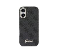 Funda para móvil Guess Logo en Relieve Polipiel Negra Compatible con iPhone 17