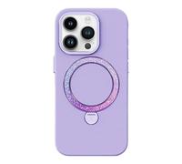 Funda para móvil Joyroom PN-15L2 Dancing Circle silicona púrpura con MagSafe para iPhone 15 Pro