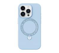 Funda para móvil Joyroom PN-15L4 Dancing Circle silicona azul con cristales para iPhone 15 Pro Max