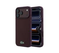 Funda para móvil Lacoste Petit Piqué Burdeos Compatible con MagSafe para iPhone 17 Pro y 18 Pro