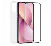 Funda muvit para iphone 14 pro max + protector pantalla vidrio templado plano marco negro