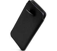 ONEFLOW Funda delgada con función de extracción compatible con Samsung Galaxy S23 | Forro interior de microfibra premium + lengüeta de tracción resistente, color negro