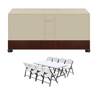 Funda para muebles de exterior, 350 x 260 x 90 cm, protección UV, a prueba de nieve, transpirable, funda para sofá y silla de exterior con hebilla fija, cubo, funda protectora para muebles de jardín,