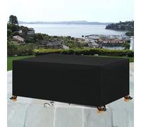 Funda para muebles de exterior de 315 x 180 x 100 cm, resistente al agua, protección para todas las estaciones, cubierta negra duradera, resistente a la intemperie, protección UV, ajuste universal