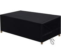 Funda para muebles de jardín, 215 x 135 x 100 cm (largo x ancho x alto), tela Oxford 240D, impermeable, resistente al viento, antirrayos UV, rectangular, protector de muebles de patio