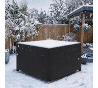 Funda para Muebles de Jardín 310x100x100cm Impermeable y Oxford 420D | Resistente a la Nieve, Tela con Costuras Reforzadas, Protector Anti-Viento y Anti-UV para Patio e Invierno, Negro