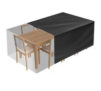 Funda para muebles de jardín al aire libre, 325 x 205 x 58 cm, impermeable, Oxford, resistente a los rayos UV, resistente al viento, protección para mesa de patio y mantel de jardín resistente a la