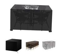 Funda para Muebles de Jardín Exterior, 110x110x74cm/LxWxH Funda Mesa Exterior Impermeable,Mesa Jardin Rectangular, Funda Protectora para Muebles de Jard, Anti UV Funda Protectora Mesa Exterior