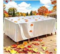 Funda para Muebles de Jardín Exterior - 340x110x70cm/LxWxH Plata - Impermeables, Fundas Mesa 420D Tela Oxford Resistente, Cubierta Ratán Resistente al Viento, Anti-UV para Patio, Exterior Antipolvo