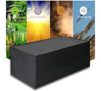 Funda para muebles de jardín Funda Exterior Muebles Jardin 250x180x75cm Funda Cubre Mesa Exterior Funda Impermeable Cuadrada Lona Protectora Exterior Mesa Exterior Resistente al Viento Tela Oxford