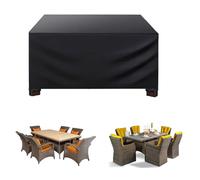 Funda para muebles de jardín rectangular, 110 x 100 x 100 cm, resistente al agua, protección contra la lluvia y al polvo, resistente a la carga pesada 420D, tejido Oxford, funda protectora para mesa