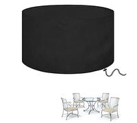 Funda para Muebles De Jardín Redonda Impermeable 200x90cm, Funda para Mesa Exterior Y Sillas, Cubierta De Muebles De Patio Cubierta De Mesa De Jardin Funda Protectora Muebles