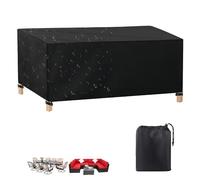 Funda para muebles de patio al aire libre, 391 x 141 x 85 cm, impermeable, resistente a los rayos UV, 420D, Oxford, protección para mesa de jardín, barbacoa para todas las condiciones climáticas