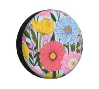 Funda para Neumáticos Hojas De Flores De Primavera Impermeable Cubierta Neumático Prueba De Polvo Funda For Rueda De Repuesto para SUV Varios Vehículos Rueda De Repuesto S