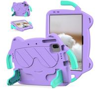 Funda para niños compatible con Honor Pad X8a/X9 de 11 pulgadas (2024), ligera EVA + PC, apta para niños, a prueba de golpes, con asa y correa para el hombro, color morado