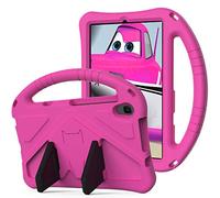 Funda para niños compatible con Huawei MediaPad M5 Lite de 8 pulgadas/MatePad T8 8 pulgadas funda para tablet funda a prueba de golpes, asa soporte funda protectora con correa para hombro(Rose Red)