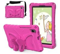 Funda para niños compatible con Lenovo Tab One de 8.7 pulgadas/K9 TB305FU (2025), ligera, a prueba de golpes, funda protectora resistente de EVA con correa para el hombro, bonita funda de mariposa
