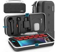 Funda para Nintendo Switch 2025, Bolsa de Transporte para Switch 2 para Joy-Con 2 y Consola, Funda de Viaje para Switch 2 para 24 Tarjetas de Juego y Accesorios, Organizador Cable y Adaptador-Blanco