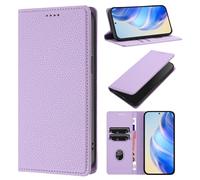 Funda para Nokia 6.3 / G20 / G10, Patrón de Lichi Carcasa de PU Cuero Billetera Cubierta con Suporte/Ranura para Tarjeta/Cierre Magnético/Bloqueo RFID, Morado