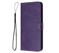 Funda para Nokia C110, funda magnética de cuero de primera calidad con ranuras para tarjetas y correa de muñeca, funda de protección a prueba de golpes para Nokia C110, morado oscuro
