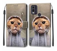 Funda para Nokia C22 / C32, Gato Amarillo
