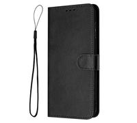 Funda para Nokia G22, funda magnética de cuero de primera calidad con ranuras para tarjetas y correa de muñeca, funda de protección a prueba de golpes para Nokia G22, color negro