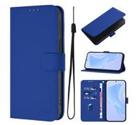 Funda para Nokia HMD Fuison, diseño de caramelo, a prueba de golpes, piel sintética, tipo cartera, con función atril, ranura para tarjetas, funda protectora magnética para Nokia HMD Fuison, color azul