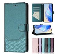 Funda para Nokia HMD Fuison, funda de piel con tapa y función atril magnético para Nokia HMD Fuison, mujeres y hombres, con ranuras para tarjetas, correa de mano, color verde
