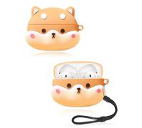 Funda para OnePlus Buds 4 Auriculares yystao Funda de Silicona Suave Compatible con OnePlus Buds 4 con Correa para el cuello, a prueba de polvo, a prueba de golpes y duradera, Corgi