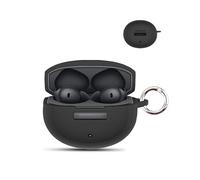 Funda para OnePlus Buds 4 Wireless Headphones,daunke Funda blanda de silicona suave con hebilla redonda, resistente a los golpes y a las caídas, protección completa, negro