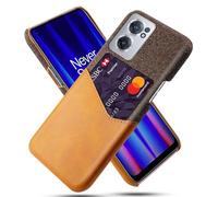 Funda para Oneplus Nord 3 Lite,Cubierta de Cuero de Lienzo y PU,Antideslizante,360°Cobertura Completa a Prueba de Golpes con 1 Ranura para Tarjetas detrás,Prevención de caídas-Brown