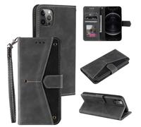 Funda para OnePlus Nord CE 4 5G, a prueba de golpes, de piel sintética suave, con función atril, tarjetero, ranura para identificación, funda protectora delgada para OnePlus Nord CE 4 5G, gris
