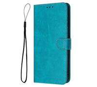 Funda para OnePlus Nord CE2 Lite, funda retro de piel sintética de alta calidad con tarjetero, carcasa interior de TPU a prueba de golpes para OnePlus Nord CE2 Lite, azul lago
