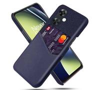 Funda para Oneplus Nord CE3,Cubierta de Cuero de Lienzo y PU,Antideslizante,360°Cobertura Completa a Prueba de Golpes con 1 Ranura para Tarjetas detrás,Prevención de caídas-Blue